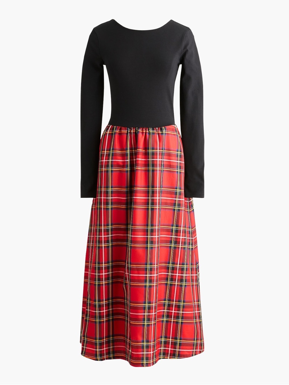 J. Crew Factory Red Tartan Midi Skirt Dress Small